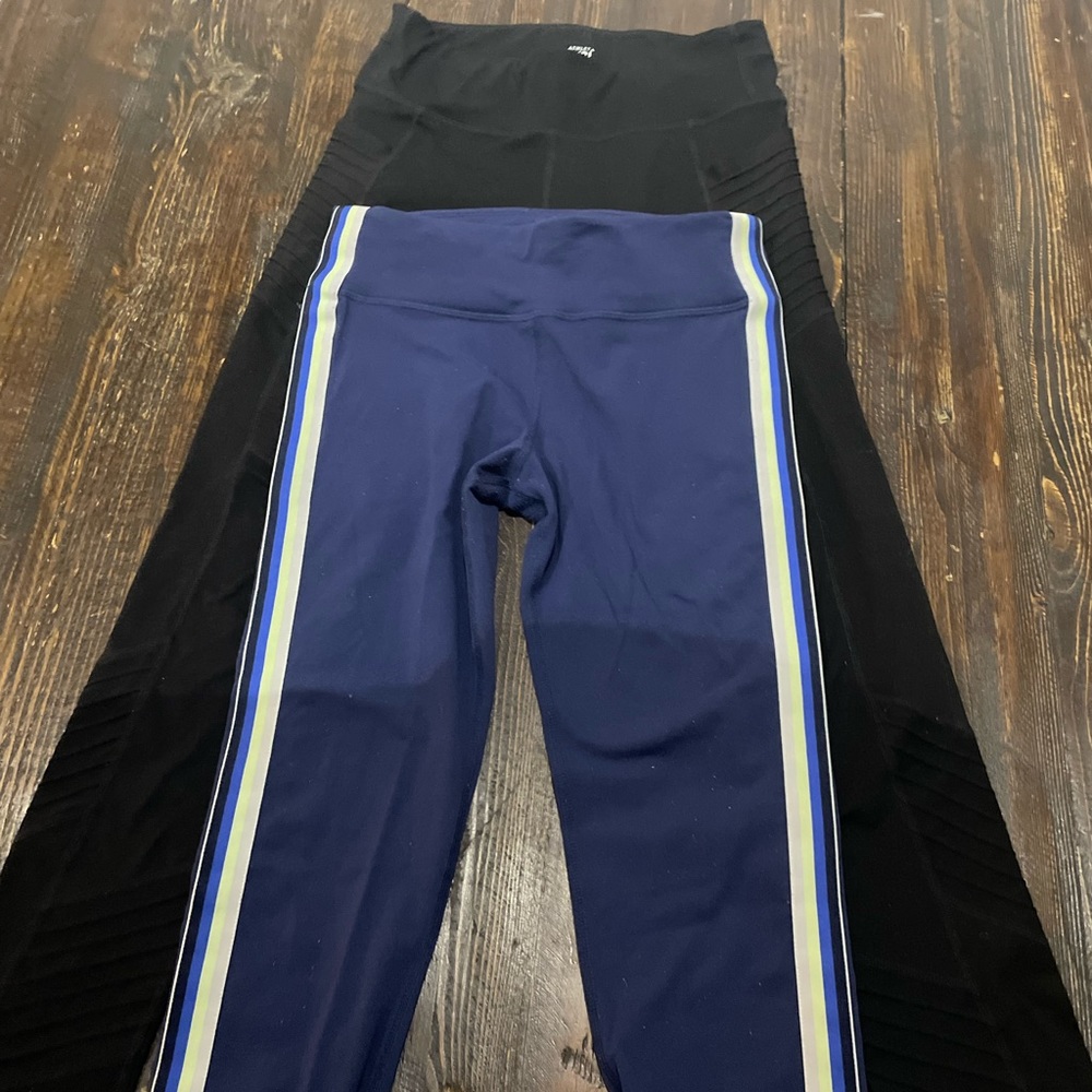 Sold as Pair - Sightly Used Girls 14 Athleta Legginigs.